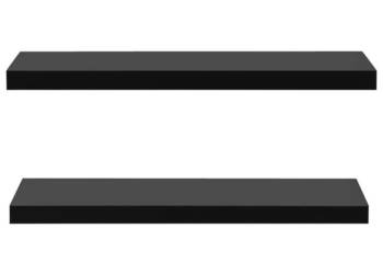 vidaXL Wiszące półki ścienne, 2 szt., czarne, 100 x 20 x 3,8 cm(SKU:288203)