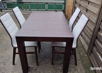 Komplet Paged stół rozkładany Cuba + 4 krzesła Linea Macao