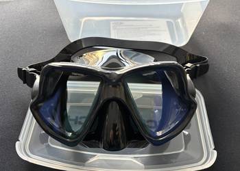 Maska Nurkowa Profesjonalna Orka, czarny silikon, czarna ramka