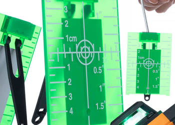 Tarcza do Poziomicy Laserowej | Zielona, 10 x 7 cm, Magnes