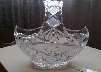 Koszyk kryształowy HSK Violetta z czasów PRL