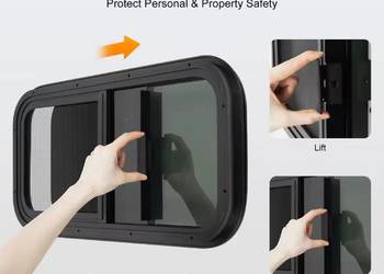 Okno boczne do kampera 700*400mm/600*300mm, przyciemniane okno przesuwne