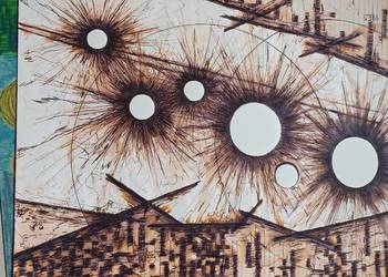 malarstwo i rysunki na bialj cienk. tekt 50/40 i 75/50 Gerda Papp za szt 4