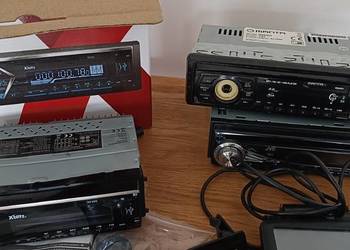 Zestaw retro radioodbiorników – JVC, Manta, Xblitz i nawigacja TomTom