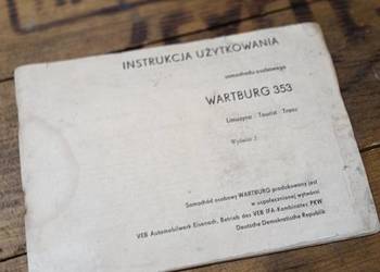 Instrukcja obsługi Wartburg 353