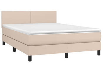 Łóżko kontynentalne materac i LED cappuccino 140x190 cm WM-3134104