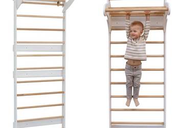 drabinka gimnastyczna Light XL - biały-drewno