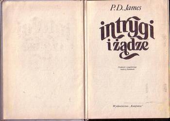 (8531) INTRYGI I ŻĄDZE – P.D. JAMES