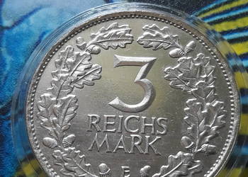 3 Marki Weimar 1925 r.-men. E Rycerz-rzadkość