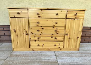 Komoda drewniana sosnowa z szufladami szafka bufet Komoda drewniana sosnowa z szufladami szafka bufet