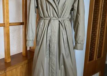Świetny długi ocieplany płaszcz vintage Mladost Jugosławia brąz M/L