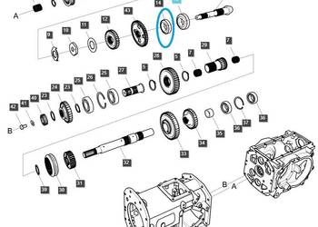 Łożysko stożkowe A0830208J / LS Tractor / 40012983