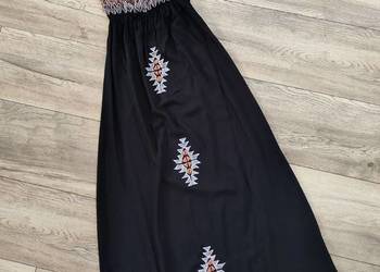 Czarna sukienka Maxi Boohoo 36 Vintage y2k