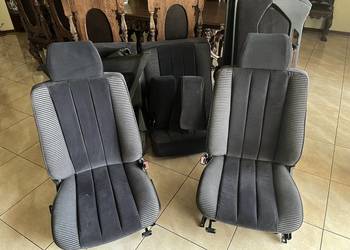 Mercedes W124 Coupe Tapicerka Welur Antracyt Fotele + Kanapa + Boczki