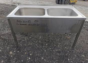 Zlew 2 komorowy 140x70x85 kom 60x50x30 (139)