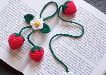 Truskawki wykonane na szydełku