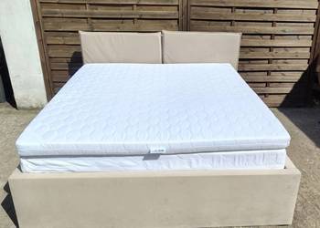 Łóżko 180x200 BREGO Silk Meble tapicerowane ze schowkiem + materac