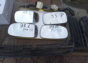 Saab 93,95 wkłady lusterek L i P klakson emblemat kratka wlo