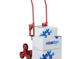 Wózek transportowy czerwony Relaxdays do 150 kg NOWY