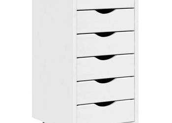 Szafka na kółkach MOSS z szufladami biała sosna WM-355889