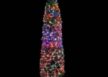 vidaXL Sztuczna, wąska choinka ze stojakiem, 120 cm(SKU:328443)