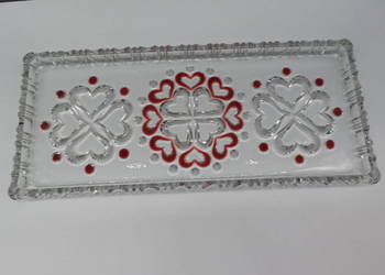 Patera Walther Glas – Kolekcja Sweetheart Rubin – Vintage lata 70.