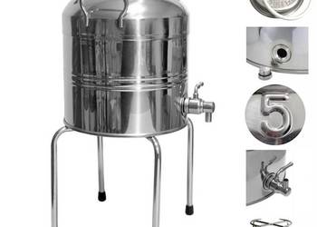 BECZUŁKA bańka beczka stal nierdzewna z kranem inox 5L ANTAŁEK NA WESELE