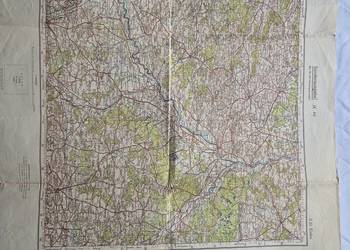 Mapa Wehrmacht 1940 rok GG Kielce Rzeszów rzeka Wisła