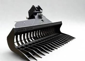 Łyżka skarpowa hydrauliczna ażurowa, grabie hydrauliczna 100cm 1,5-2,5t