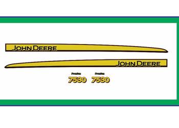 Naklejki na maskę Traktor Ciagnik John Deere 7530 Premium Nalepki