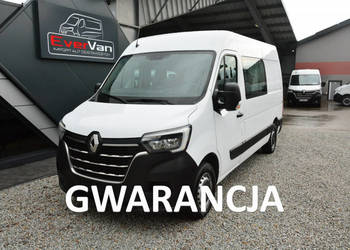 Renault Master średniak 7 osobowy brygadówka doka pełna opcja