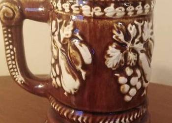 Kufel Ceramiczny Szkliwiony Owocowy Raj PRL