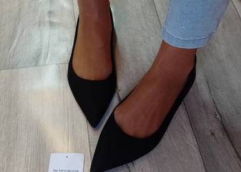 (43) ASOS/ Czarne baleriny wieczorowe z Londynu, NOWE