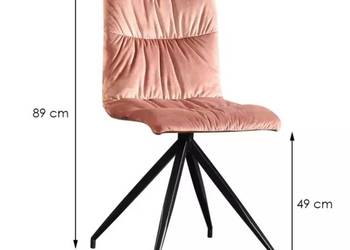 Nowe krzesła Olaf czarno różowe