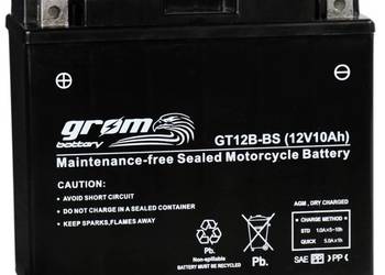 Akumulator motocyklowy GROM GT12B-BS YT12B-BS 12V 10Ah 180A