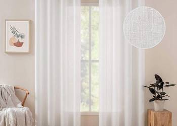 Dwie zasłony lniane imitacje zasłony okienne 140x 290