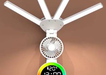 Lampa biórkowa akumulatorowa stojąca, dotykowy przycisk, poczwórna, regulow