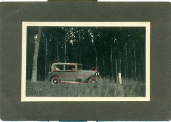 Stara pocztówka fotografia kartonik samochód fiat ?