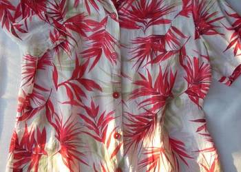 Zwiewna Koszula Wzór Liście 42 44 vintage Zwiewna Koszula Wzór Liście 42 44 vintage