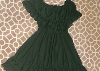 Sukienka hiszpanka butelkowa zieleń