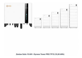 Zestaw Solis 10 kW + Dyness Tower PRO TP15 15,36 kWh