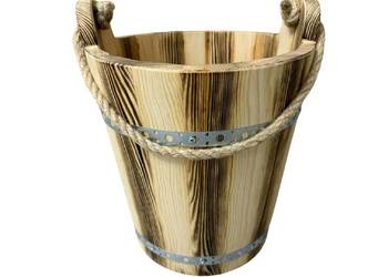 Wiaderko Drewniane Ozdobne do Studni Rustykalne Dekoracyjne Kolory 9,8 Litr