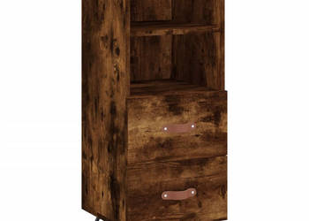 Szafka przydymiony dąb 345x34x90 cm materiał drewnopochodny WM-828641