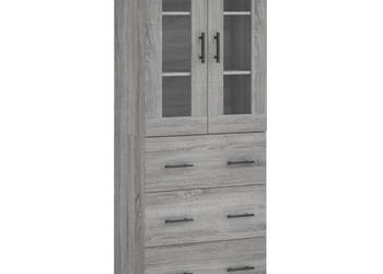 Witrynka szary dąb sonoma 695x34x180cm materiał drewnopochodny WM-3198431