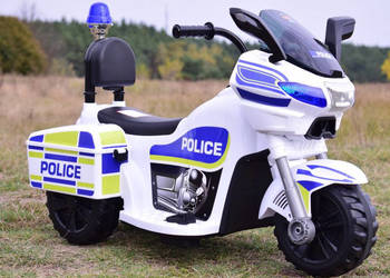 Autko motor MOTOREK POLICYJNY na akumulator trójkołowy dla dzieci auto