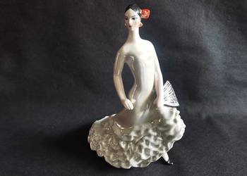 Stara figurka Taniec Hiszpański, Tancerka Flamenco porcelana Korosteń