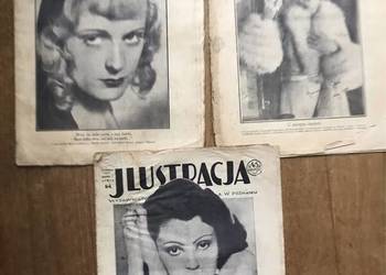 Trzy numery pisma Jlustracja Polska lata 30-te