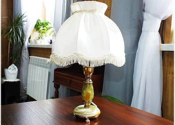 Stara Lampka nocna z onyksem połowa XX wieku Francja – styl Retro