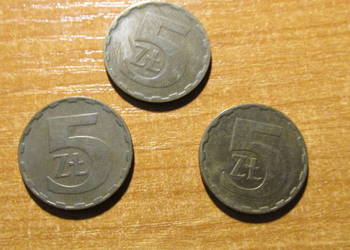 MONETY PRL 5zł (trzy sztuki)
