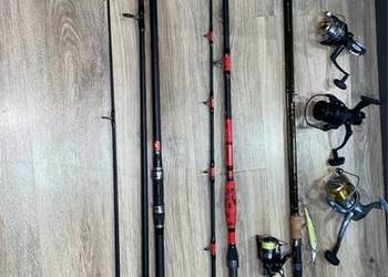 Wędkarski Zestaw wędek i kołowrotków tylko dziś taka cena do 17